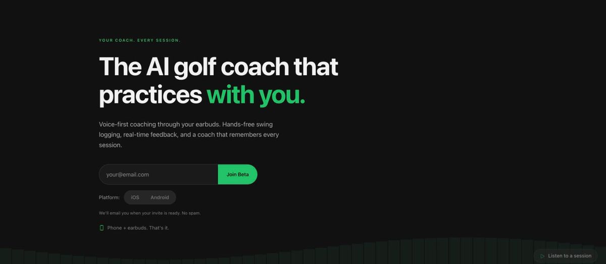 OnPlane — the AI golf coach that practices with you